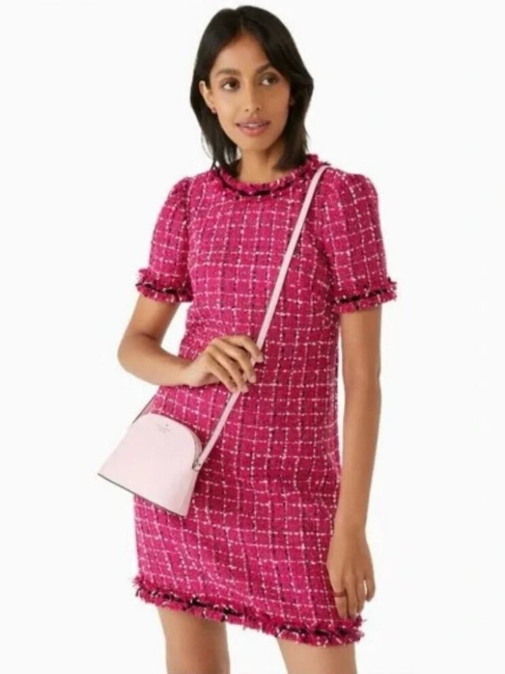 Kate Spade Festive Tweed Dress Festive Pink / Size 2 Barbie